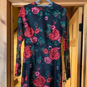 Nasty Gal Get Sprung Embroidered Dress